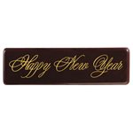 Rectangles dark choc Happy New Year 7x2 cm