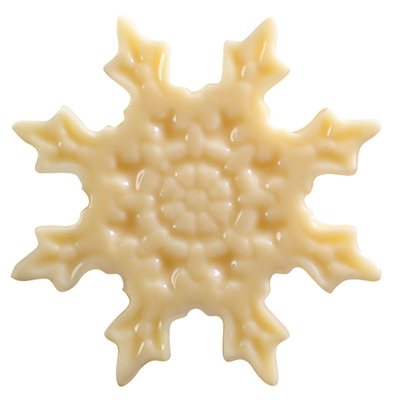 Snowflakes white choc embossed ø 5 cm