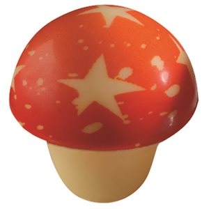 Mushrooms white choc Rouge 3 design ø 3 cm