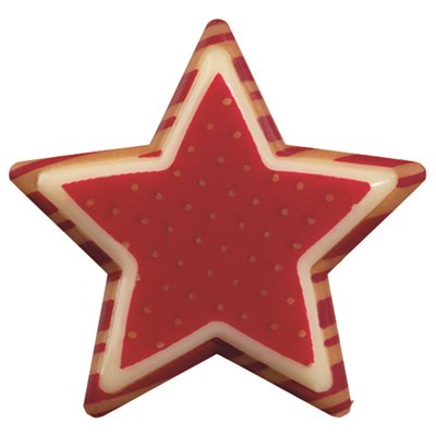 Stars white choc Graphique 2 designs 4.5x4.3 cm