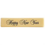 Rectangles white choc Happy new year 7x1.5 cm