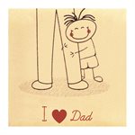 Squares white choc I love dad 2 designs 3.5 cm