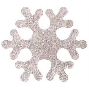 Snowflakes cristal silver spangled ø 5.5 cm