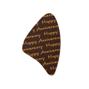 HAPPY ANNIVERSARY SAIL, DARK CHOC, 2.4x1.3"", 308 PC