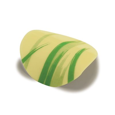 GREEN DÉCOR CHIPS, CURLED WHITE CHOC, 1.7"", 210 PC