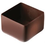 Coques square dark choc 2.7x2.7 cm H. 1.8 cm