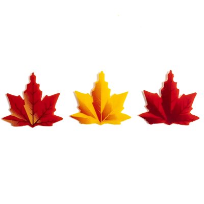 LARGE MAPLE LEAVES, WHITE CHOC COMP, 50 PC