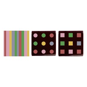 ASSORTED SQUARES, DARK CHOC, 0.79"" SQ, 120 PC