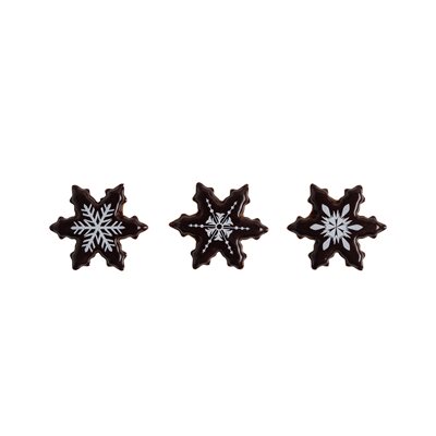 WINTER SNOWFLAKES, DARK CHOC, 180 pc