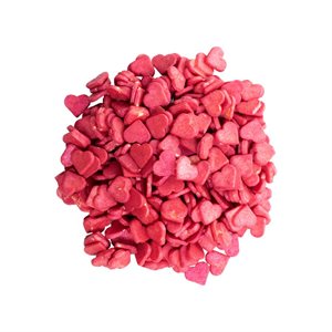 HEART SPRINKLES, RED, WHITE CHOCO, 500 G