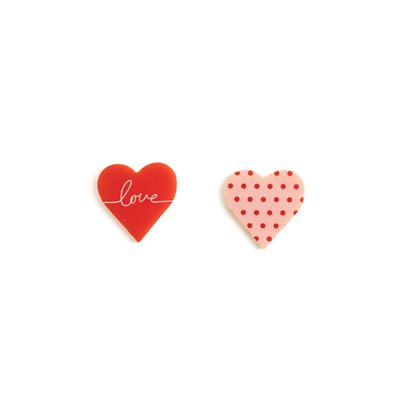 HEARTS DUO, WHITE COMPOUND, 3CM, 162PC