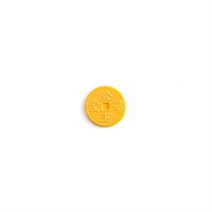 CHINESE GOLD COIN, WHITE COMPOUND, 3.2CM, 140PC