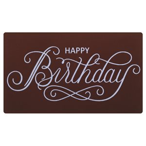 Rectangles dark choc Happy birthday 6x3.5 cm