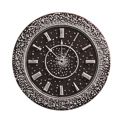 Rounds Dark choc embossed Horloge ø 4 cm