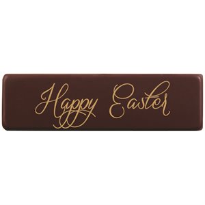 Rectangles Dark choc Happy easter 7x2 cm