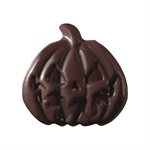 Pumpkins dark choc and orange colored Jack 4 designs 3.3x3.2cm