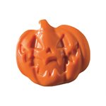 Pumpkins dark choc and orange colored Jack 4 designs 3.3x3.2cm