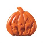 Pumpkins dark choc and orange colored Jack 4 designs 3.3x3.2cm