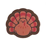 Turkeys milk choc Glouglou 3 designs 3x2.6 cm