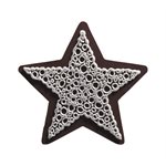 Stars dark choc embossed Finesse 4 designs 3.6x3.5 cm