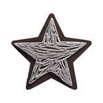 Stars dark choc embossed Finesse 4 designs 3.6x3.5 cm