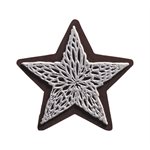 Stars dark choc embossed Finesse 4 designs 3.6x3.5 cm