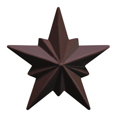 Stars dark choc Facettes 7.5 cm