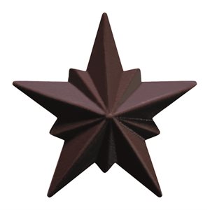 Stars dark choc Facettes 7.5 cm