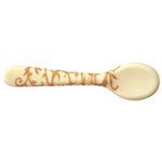 Mini spoons white choc Arabesques 8x2 cm