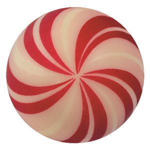 Balls White choc Candy cane ø 3 cm