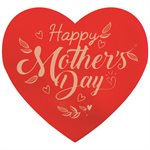 Hearts White choc Happy mother's day 5.8x5.4 cm