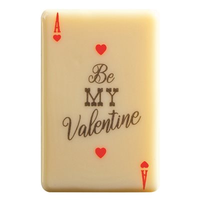 Rectangles white choc By my Valentine 2 designs 4x2.9 cm