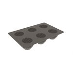 Moulds silicone Vrille for 6 pieces ø 7 cm P. 4.5 cm