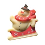 Snowmen white choc Sur son traîneau 4.5x3.85 cm