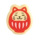 Cats white choc Kawaii 3 designs 3.1x2.7 cm