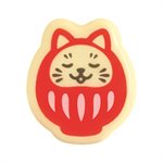 Cats white choc Kawaii 3 designs 3.1x2.7 cm