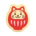 Cats white choc Kawaii 3 designs 3.1x2.7 cm