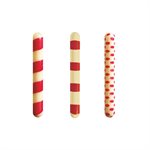 Small sticks white choc Candy 3 designs 5x0.6 cm