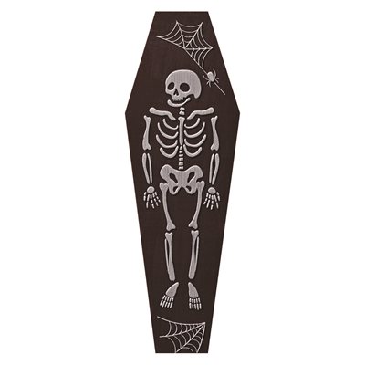 COFFINS DARK CHOC EMBOSSED SQUELETTE 8.9X3 CM