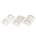 MOULDS TRIO DE CITROUILLES FOR 6 PCES 3 DESIGNS 7.2X6.2 CM