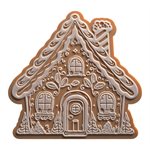 ENDS OF YULE LOG CHOC BC EMBOSSED CHALET 8.5X8.2 CM
