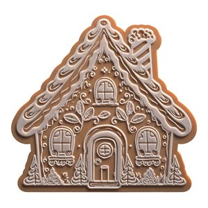 ENDS OF YULE LOG CHOC BC EMBOSSED CHALET 8.5X8.2 CM