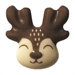 REINDEER HEADS WHITE CHOC NIKO 3.3X3.3 CM