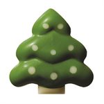 SMALL CHRISTMAS TREES WHITE CHOC FLUFFY 2 DESIGNS 2.55X2.5 CM