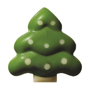 SMALL CHRISTMAS TREES WHITE CHOC FLUFFY 2 DESIGNS 2.55X2.5 CM