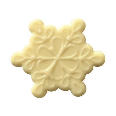SNOWFLAKES WHITE CHOC ELÉGANCE 4.5X3.8 CM