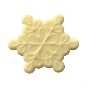 SNOWFLAKES WHITE CHOC ELÉGANCE 4.5X3.8 CM