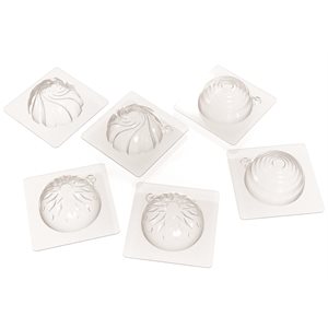 MOULDS HALF-BALLS GRAPHIQUES FOR 12 PIECES 3 DESIGNS 8.4X7.2 CM