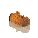 FEUILLES STRUCTURE ETOILES ET RONDS POUR BÛCHE 52.7X17.7 CM