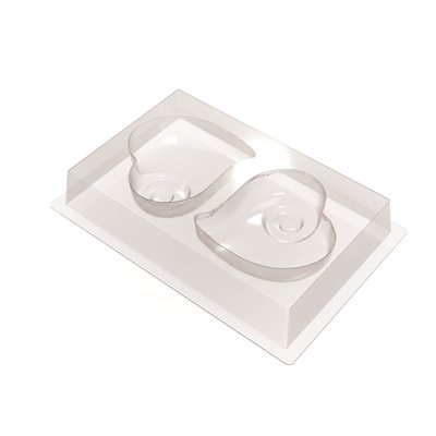 MOULDS FOR ENTREMETS COEUR SPIRALE 2 PERS. FOR 60 PCES 11.5 CM